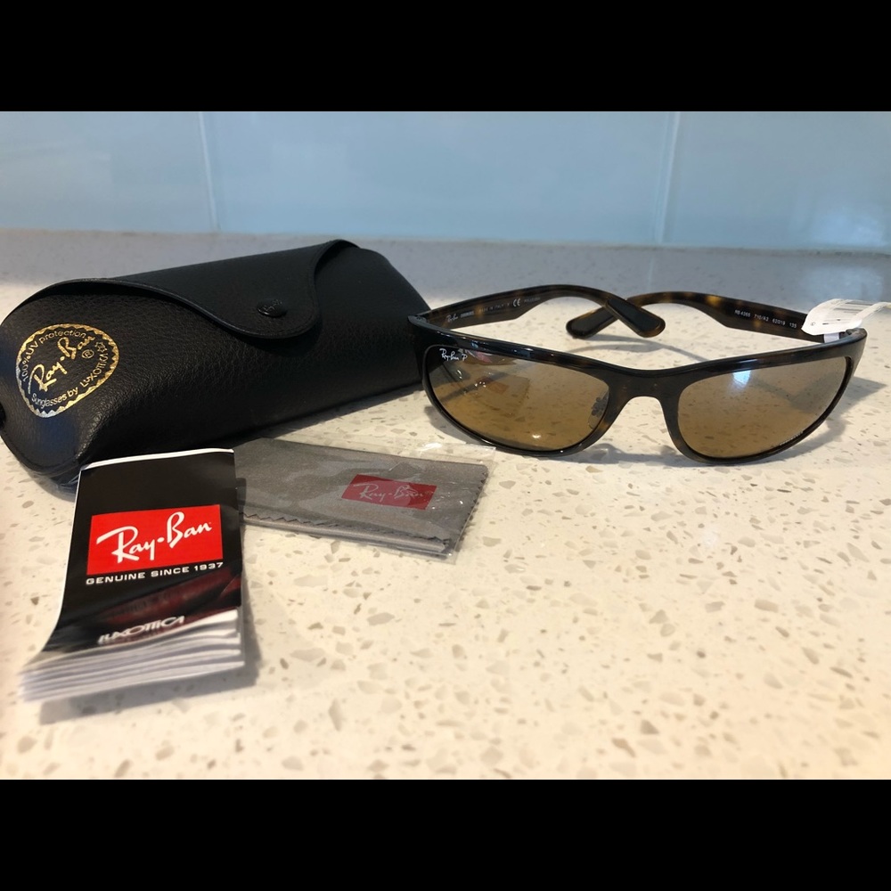 Ray Ban Polarized Chromance tortoise Sunglasses